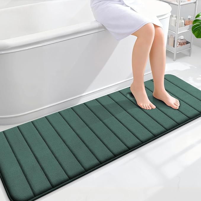 OLANLY Memory Foam Long Bathroom Rugs Runner 59x20, Super Soft Absorbent Bath by OLANLY