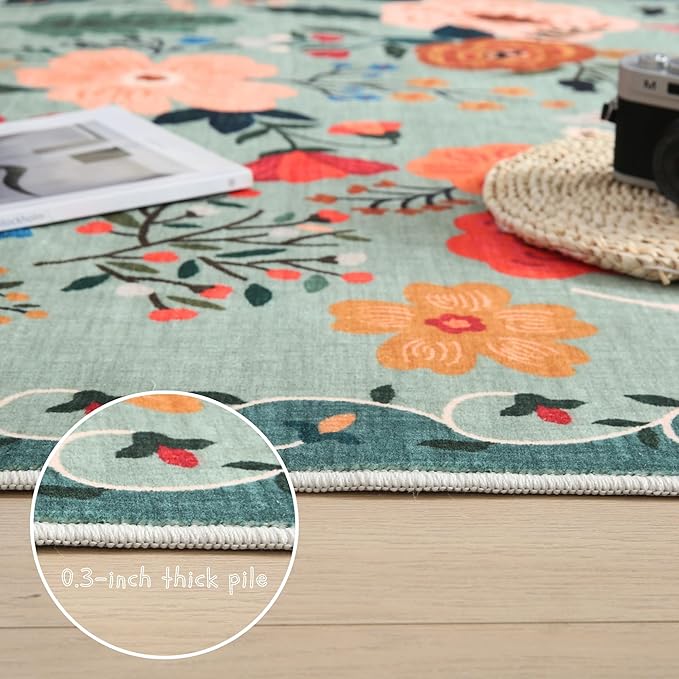 Rugcomf Runner Rug for Hallways Kitchen Rug Non Slip 2'6''x8' Washable Runner - Image 4
