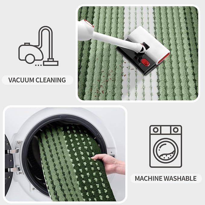 Kitinjoy Indoor Outdoor Door Mat, 59x20 Non-Slip Absorbent Dirt Trapper - Image 5