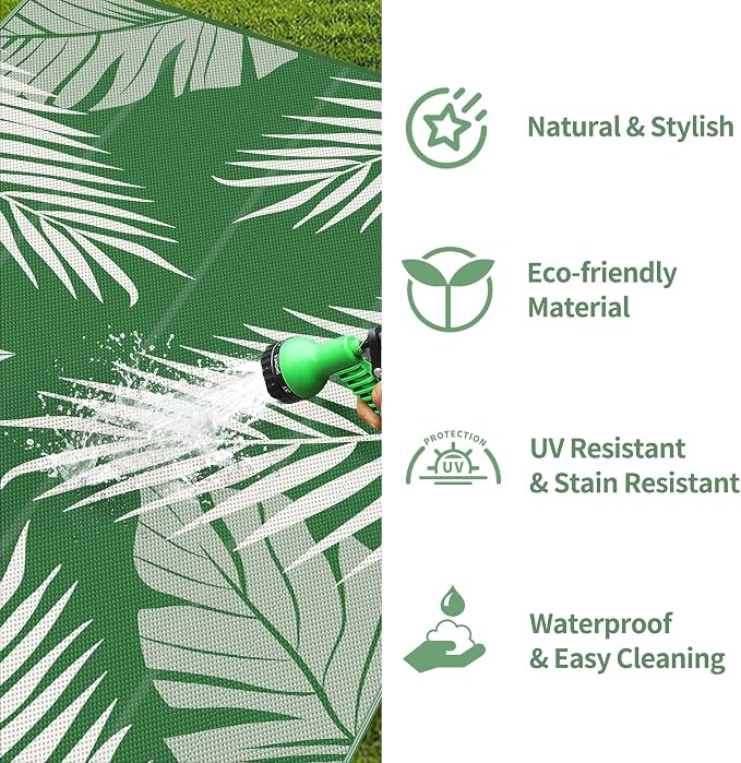 GENIMO Outdoor Rug 10' x 14' Waterproof - Image 5