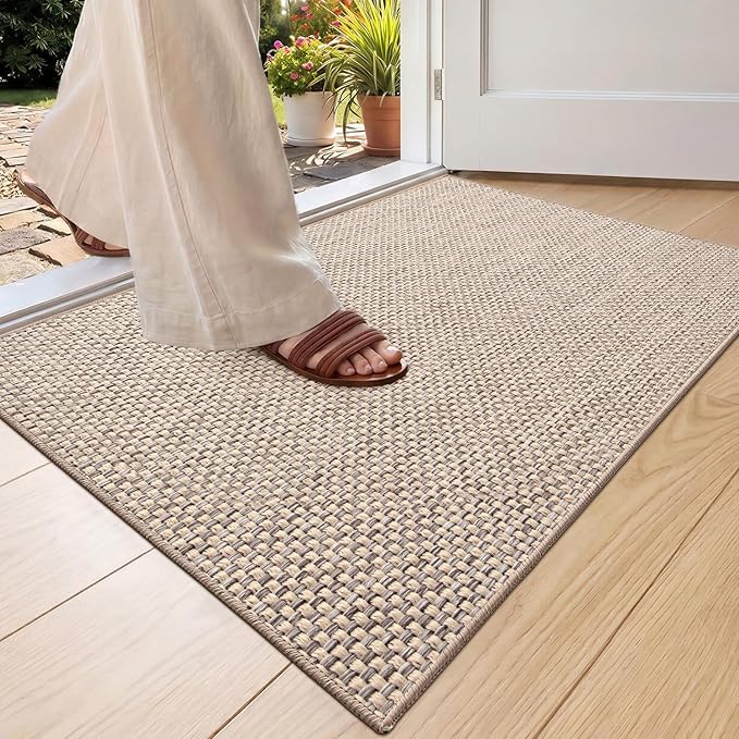 Color&Geometry Ultra-Thin Indoor Door Mat, Washable Doormat by COLORG