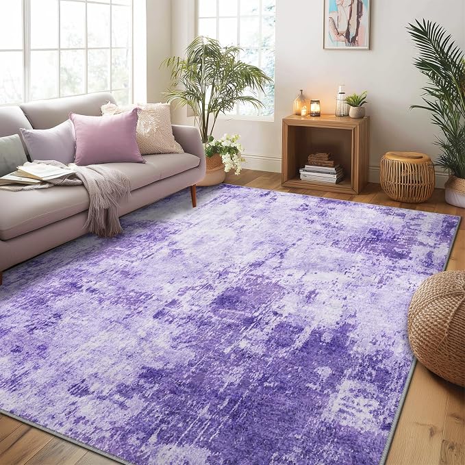RELEANY Washable Area Rugs 6'x9' Non-Slip Modern Abstract Soft - Image 7
