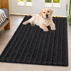 Smiry Dog Door Mat for Muddy Paws 40x32, Absorbent Dirt Trapper, Non-Slip by Smiry