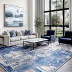 RELEANY Washable Area Rugs 6'x9' Non-Slip Modern Abstract Soft - Image 9