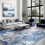 RELEANY Washable Area Rugs 8'x10' Non-Slip Modern Abstract Soft - Image 9