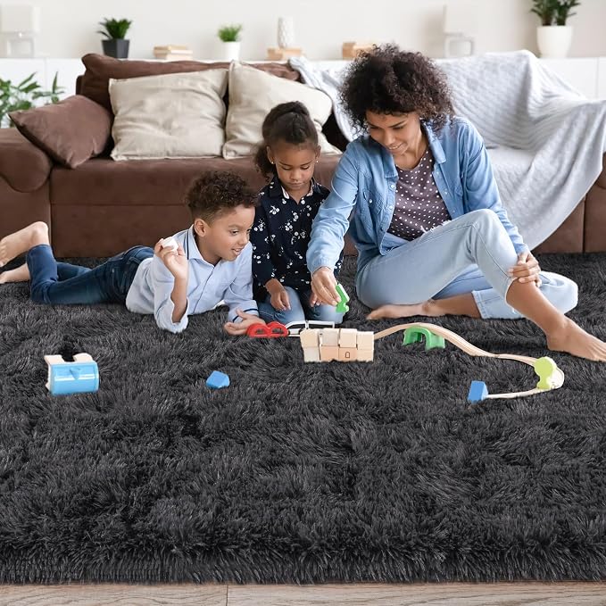 5x7 Fluffy Fuzzy Area Rug for Living Room Bedroom, Ultra Soft Rugs for Living - Image 6