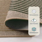 Lahome Modern Rainbow Easy Jute Rug, Washable 5x7 Area Rugs - Image 4