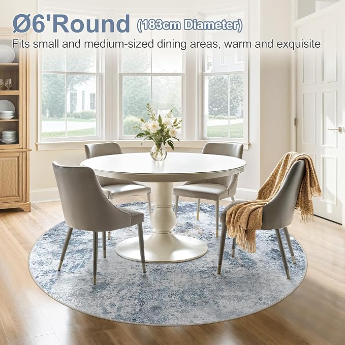 DMOYEST 6ft Round Area Rug for Living Room - Image 2