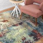 Lahome Modern Abstract Round Rug 5ft - Image 7