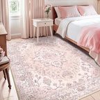 RELEANY Area Rugs 5'x8' Washable Non-Slip, Floral Vintage Distress Medallion - Image 6