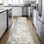 Washable Area Rug 3x14 Entryway Rug: Washable Modern Abstract Soft Thin Rug by FXRHLP