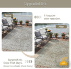 GENIMO Outdoor & Indoor Area Rug 9'x12', Waterproof, Non-Shedding, Easy Cleaning - Image 5