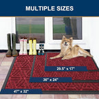 Smiry Front Door Mat Outside Entrance, Heavy Duty Sturdy Natural Rubber Doormat - Image 2