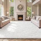 Shag Area Rugs for Bedroom Living Room, 5X8 Ultra Soft White Fluffy Area Rugs - Image 6