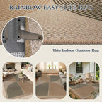 Lahome Modern Rainbow Easy Jute Rug, Washable 5x7 Area Rugs - Image 3
