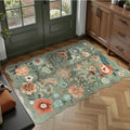DCX Vintage Floral Rug 2x3, Washable Sage Green Rug by DCXWashableRug