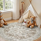Tortania 5' Round Area Rug Living Room Rugs - Image 5