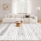 Nakagishi Area Rugs 9x12 Living Room: Washable Boho Large Neutral Modern Soft - Image 4
