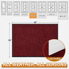 Mibao Front Door Mat Indoor Entrance, Dirt Trapper Welcome Mat - Image 2