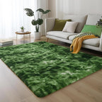 PAGISOFE Fluffy Dark Green Rugs - Image 2