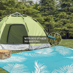 Pauwer Waterproof Outdoor Rug 9x12, Reversible Plastic Straw Patio Camping Rug - Image 8