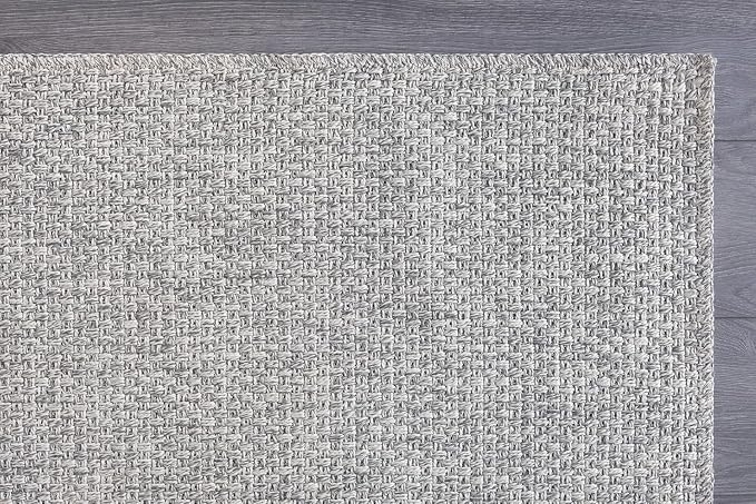 CAMILSON Easy Jute Rug 5x7 Indoor Outdoor Gray Farmhouse Area Rugs - Image 8