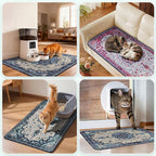 Hompet Cat Litter Mat 2 Pack, 19x30 Machine Washable Trapping Mats - Image 4