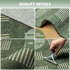 Washable Rugs 8x10 Area Rugs for Living Room, Ultra Soft Faux Wool Retro Carpets - Image 4