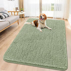 Smiry Dog Door Mat for Muddy Paws 59x35, Absorbent Dirt Trapper, Non-Slip by Smiry