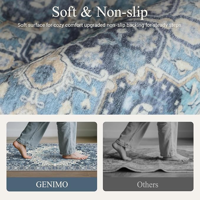 GENIMO Kitchen Rugs Non Slip Washable, Cushioned Standing Mat, Kitchen Runner - Image 4