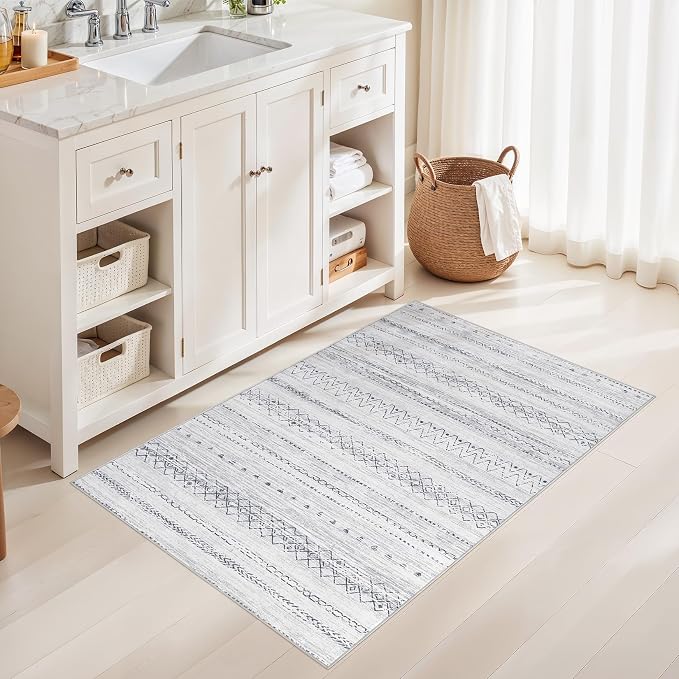 cotiled 3x5 Area Rugs Living Room Rug: Washable Boho Rugs - Image 5