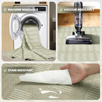 Washable Rugs 8x10 Area Rugs for Living Room, Ultra Soft Faux Wool Retro Carpets - Image 4