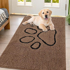 Smiry Dog Door Mat for Muddy Paws, Absorbent Dirt Trapper Non Slip Quick Dry by Smiry