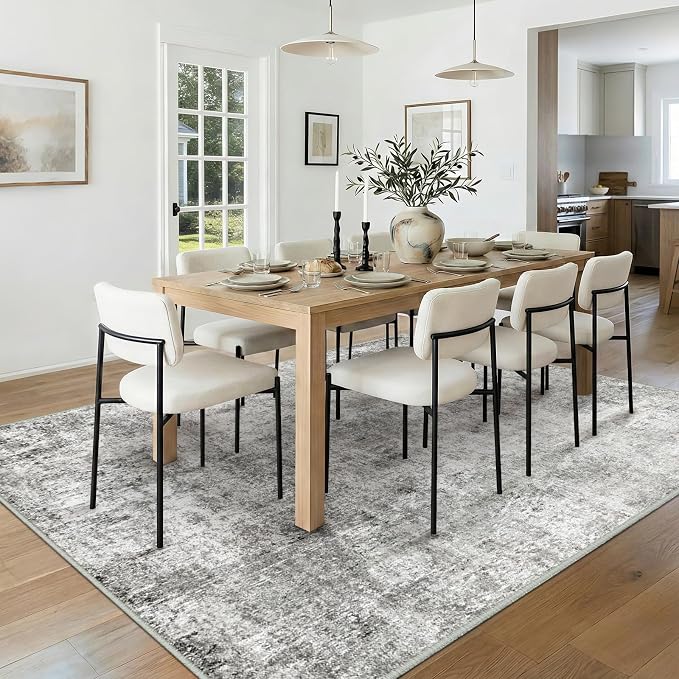 RELEANY Washable Area Rugs 6'x8' Non-Slip Modern Abstract Soft - Image 3