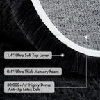 9x12 Ft Large Shag Black Rug for Living Room, Ultra Soft Fluffy Furry Area Rugs - Image 8