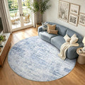 6Ft Round Area Rugs for Living Room, Soft Non-Slip Washable Rugs Modern by Cuzwlovita