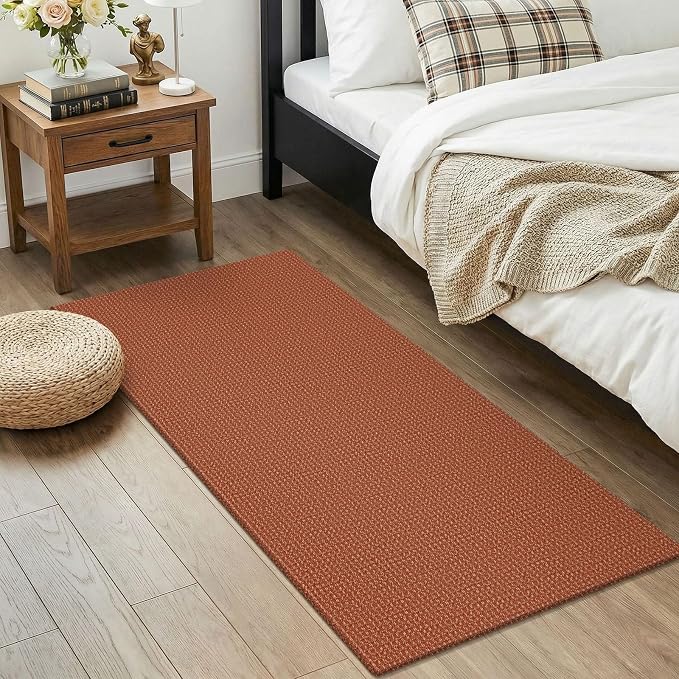 KOZYFLY Orange 2x4 Entry Runner Rug, Small Washable Runners - Image 8