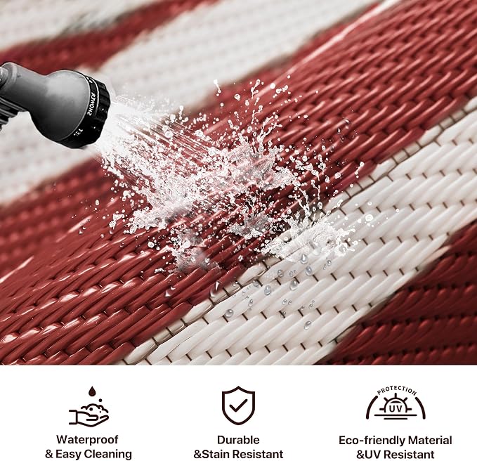 GENIMO 6' x 9' Outdoor Rug Waterproof - Image 6