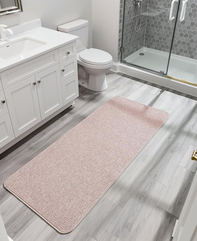 Bath Mat, Ultra Thin Bathroom Runner Rugs, Large Bath Mats - Image 2