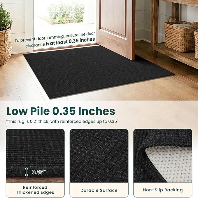 KOZYFLY Black 2x18 Runners Rugs - Image 4