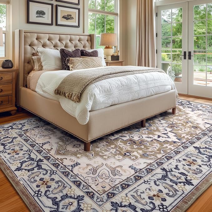 Lessymo 8 x 10 Area Rugs for Living Room- Machine Washable Area Rugs Boho Faux - Image 4