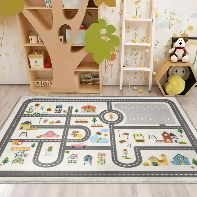 3x5ft Kids Town Road Play Rug - Image 4