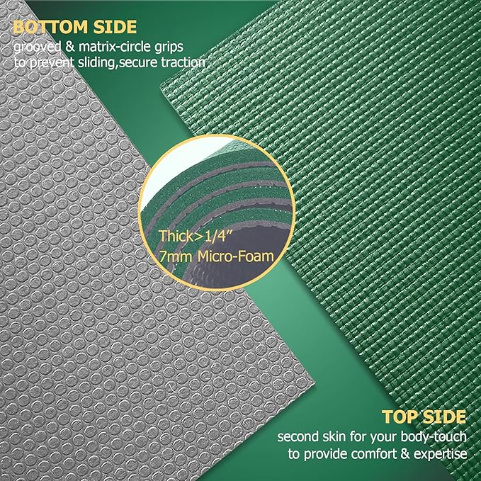 GXMMAT Large Yoga Mat 12'x6'/10'x6'/6'x8', Extra Thick Workout Mats - Image 3