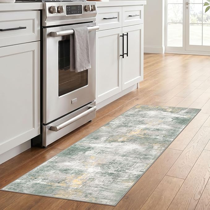 IOHOUZE Abstract Runner Rug 2x6 Ft Washable Runners - Image 2