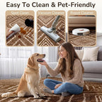 BESTSWEETIE Area Rug 4x6 Rug Machine Washable Non-Slip Low Pile Print Pattern - Image 2