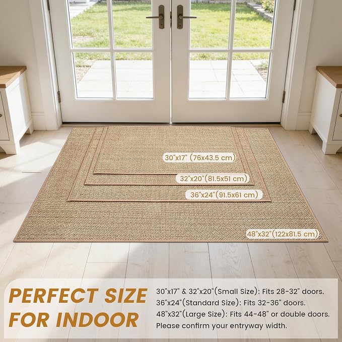 SMILOOL Front Door Mat Indoor Entrance, Dirt Resistant and Absorbent Washable - Image 2