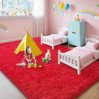 Mugorn Red Rugs for Living Room, 6x9 Large Fluffy Area Rugs for Bedroom - Image 5