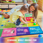 Macgace ABC Kids Rug for Playroom, 3x5 Washable Classroom Area Rugs, Toddler - Image 2