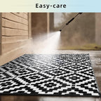 Favoyard Outdoor Rug 5x8 ft Waterproof Reversible Patio Plastic Straw Rugs - Image 4