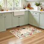 Rugflix Scalloped Floral Rug for Entryway, 2x3 Washable Non-Slip Kitchen Area - Image 3